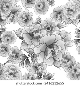 Abstrakte Eleganz, nahtloses Muster mit floralem Hintergrund
