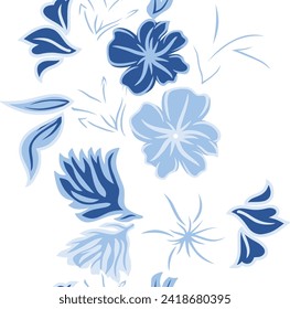 Abstract Elegance Seamless pattern with floral background
