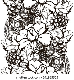 Abstract Elegance Seamless pattern with floral background