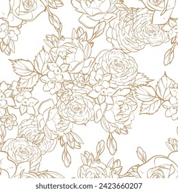 Abstract elegance seamless pattern with floral background