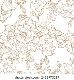 Abstract elegance seamless pattern with floral background