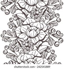 Abstract Elegance Seamless pattern with floral background
