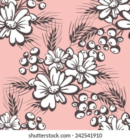 Abstract Elegance Seamless pattern with floral background