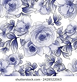 Abstrakte Eleganz nahtloses Muster mit floralem Hintergrund