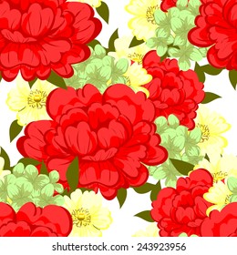 Abstract Elegance Seamless pattern with floral background