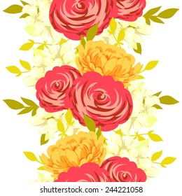 Abstract Elegance Seamless pattern with floral background