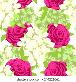 Abstract Elegance Seamless pattern with floral background