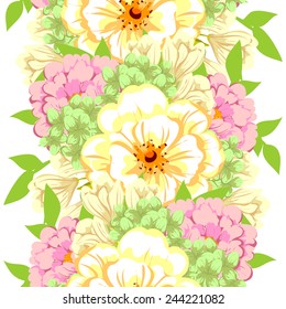 Abstract Elegance Seamless pattern with floral background