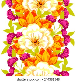 Abstract Elegance Seamless pattern with floral background