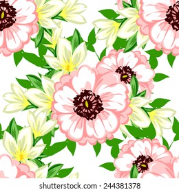 Abstract Elegance Seamless pattern with floral background