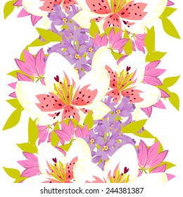 Abstract Elegance Seamless pattern with floral background