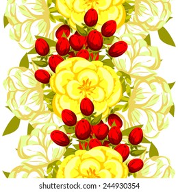 Abstract Elegance Seamless pattern with floral background