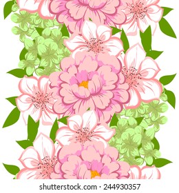 Abstract Elegance Seamless pattern with floral background