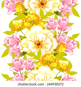 Abstract Elegance Seamless pattern with floral background