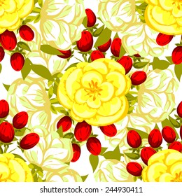 Abstract Elegance Seamless pattern with floral background
