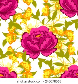 Abstract Elegance Seamless pattern with floral background
