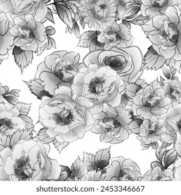 Abstrakte Eleganz nahtlose Muster mit floralem Hintergrund