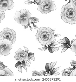 Abstractas elegancia patrón sin fisuras con fondo floral