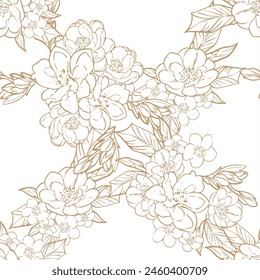 Abstract elegance seamless pattern with floral background