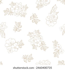 Abstractas elegancia patrón sin fisuras con fondo floral
