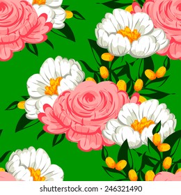 Abstract Elegance Seamless pattern with floral background