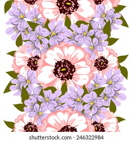 Abstract Elegance Seamless pattern with floral background