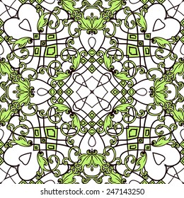 Abstract Elegance Seamless pattern with floral background