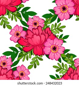 Abstract Elegance Seamless pattern with floral background