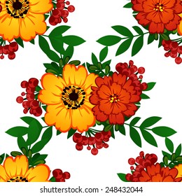Abstract Elegance Seamless pattern with floral background