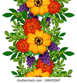 Abstract Elegance Seamless pattern with floral background