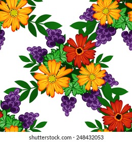 Abstract Elegance Seamless pattern with floral background