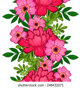 Abstract Elegance Seamless pattern with floral background