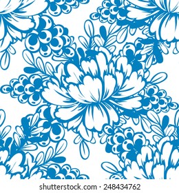 Abstract Elegance Seamless pattern with floral background