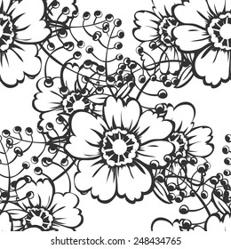 Abstract Elegance Seamless pattern with floral background