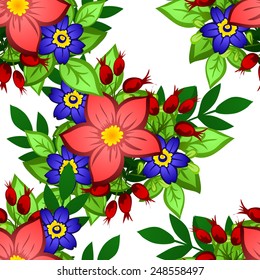 Abstract Elegance Seamless pattern with floral background 