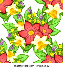 Abstract Elegance Seamless pattern with floral background 