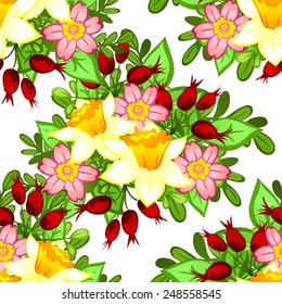 Abstract Elegance Seamless pattern with floral background 