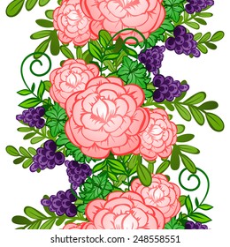 Abstract Elegance Seamless pattern with floral background 
