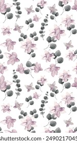 Abstract elegance seamless pattern with floral background Flower print. Elegance seamless pattern.