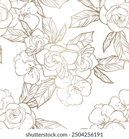 Abstract elegance seamless pattern with floral background