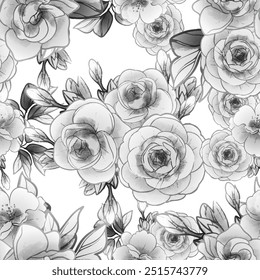Abstract elegance seamless pattern with floral background