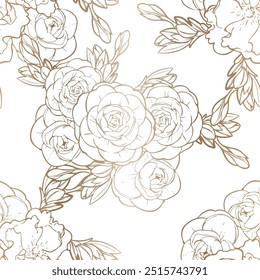 Elegância abstrata padrão sem emenda com fundo floral