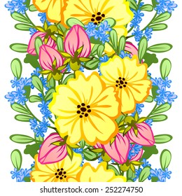 Abstract Elegance Seamless pattern with floral background
