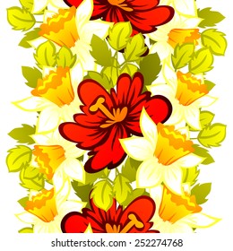 Abstract Elegance Seamless pattern with floral background