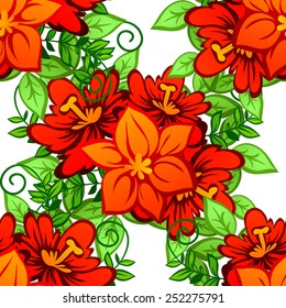 Abstract Elegance Seamless pattern with floral background