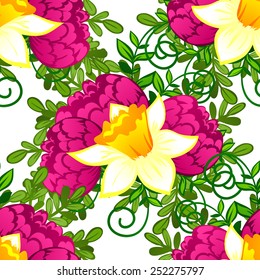 Abstract Elegance Seamless pattern with floral background