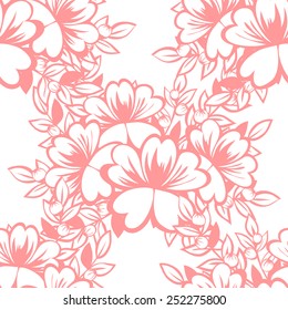 Abstract Elegance Seamless pattern with floral background