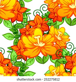 Abstract Elegance Seamless pattern with floral background