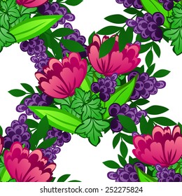 Abstract Elegance Seamless pattern with floral background