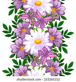 Abstract Elegance Seamless pattern with floral background